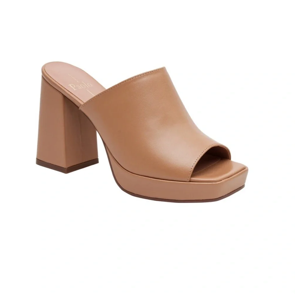 Linea Paolo Elle Block Heel‎ Platform Slide Sandal